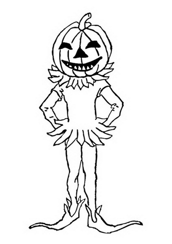Fun Scary Halloween For Children Coloring Page