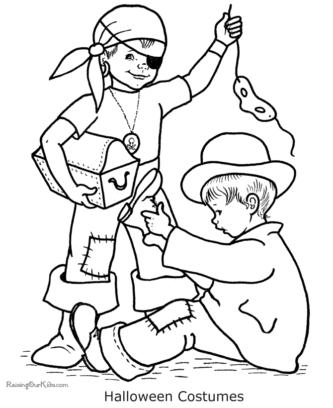 Fun Scary Halloween Image For Kids Coloring Page