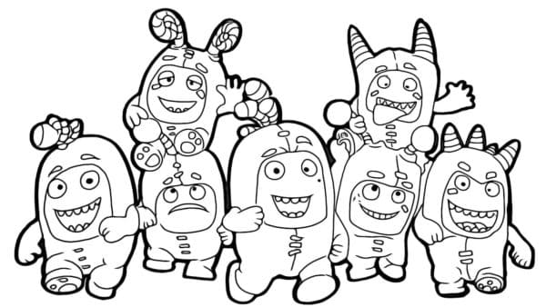 Funny Creatures Image For Kids Coloring Page