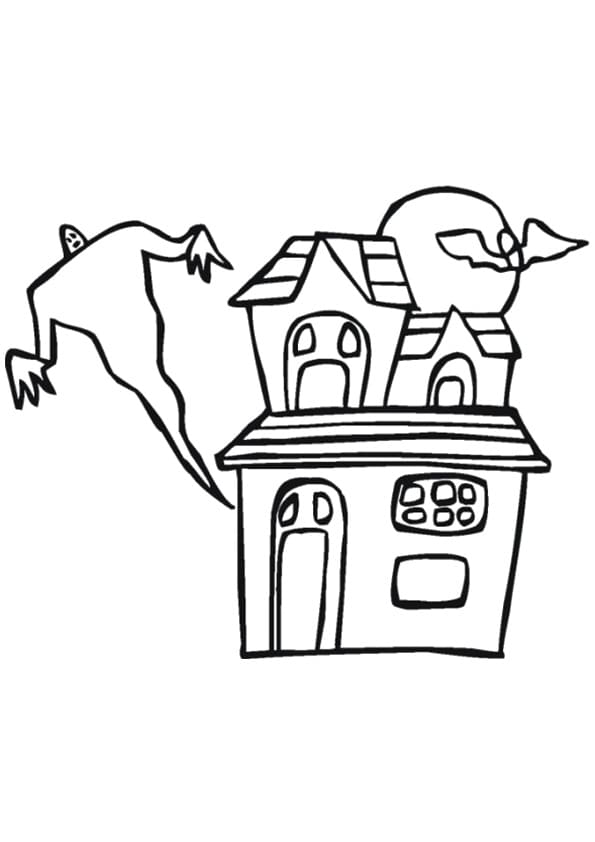 Ghost And Haunted House Halloween Image