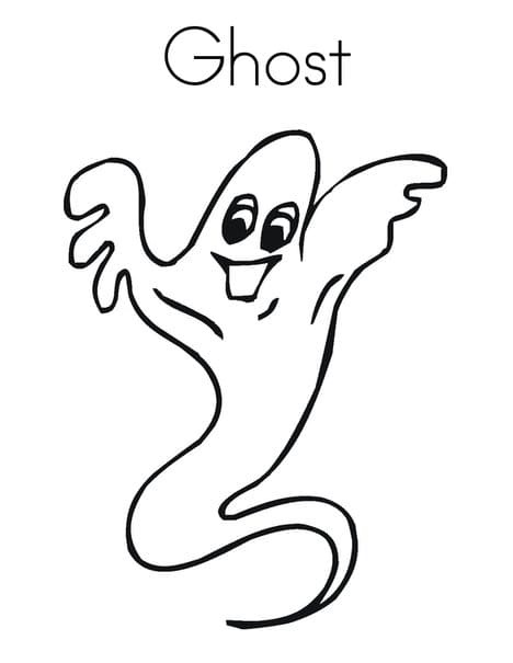 Ghost Drawing Coloring Page