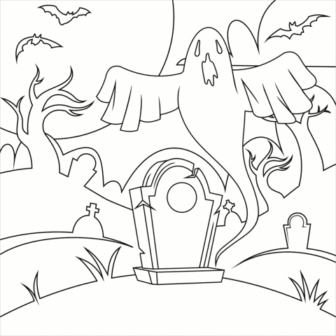 Ghost Image Coloring Page