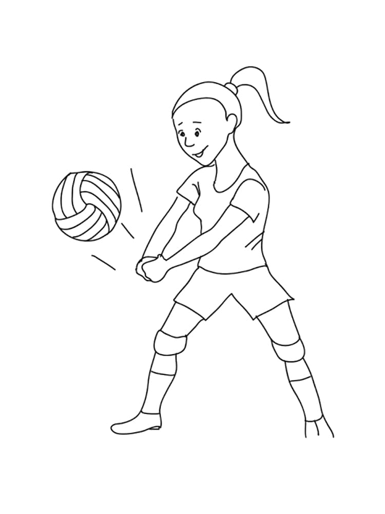 Girl Play Volleyball
