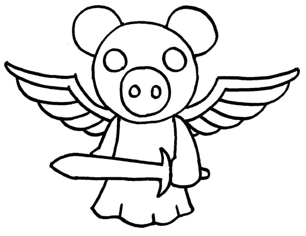 Golden Piggy Roblox Image For Kids Coloring Page