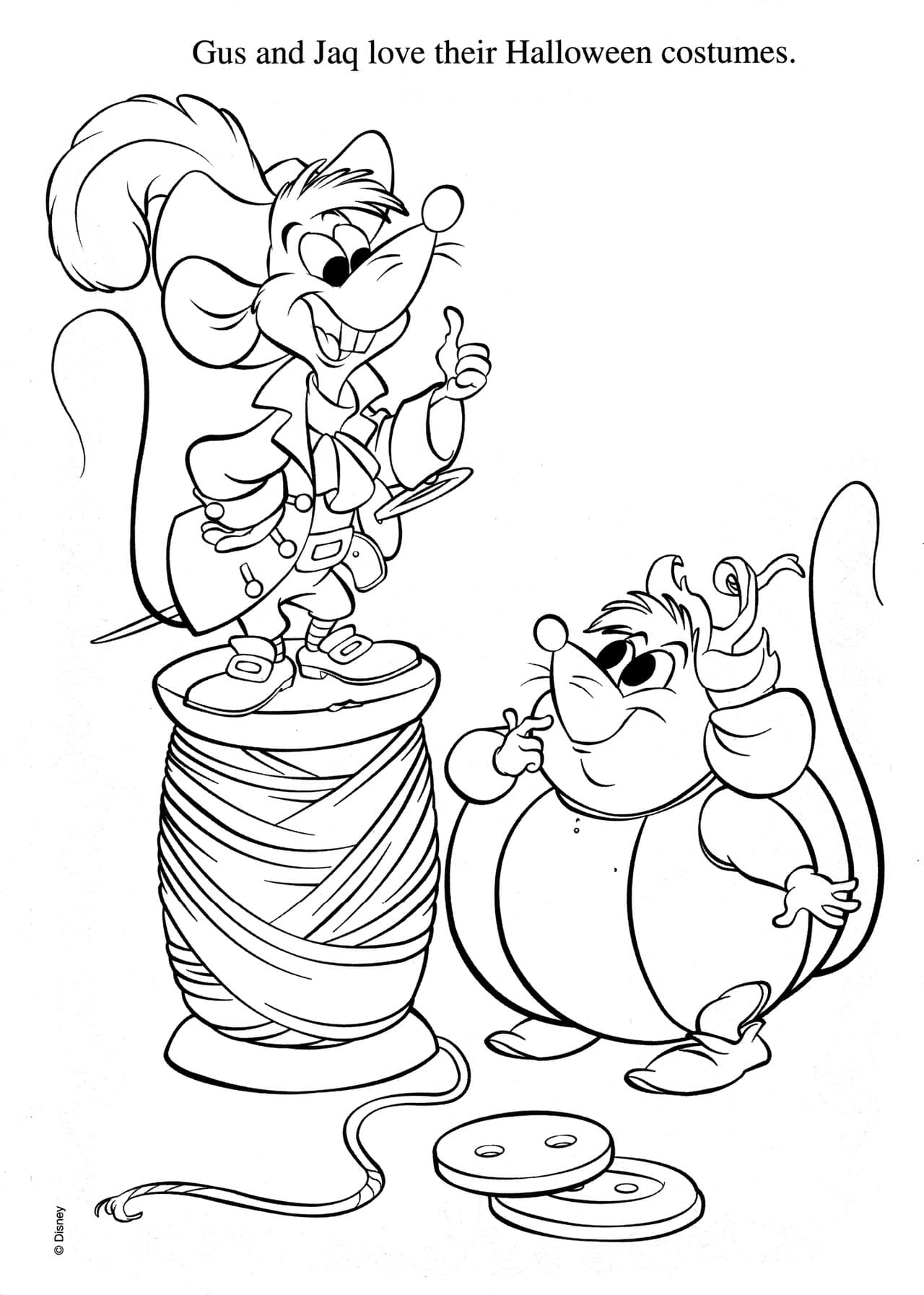 Gus Cinderella Image For Kids Coloring Page