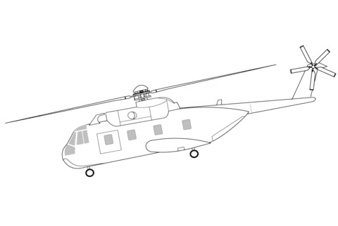 HH-3F Pelican Helicopter Image For Kids