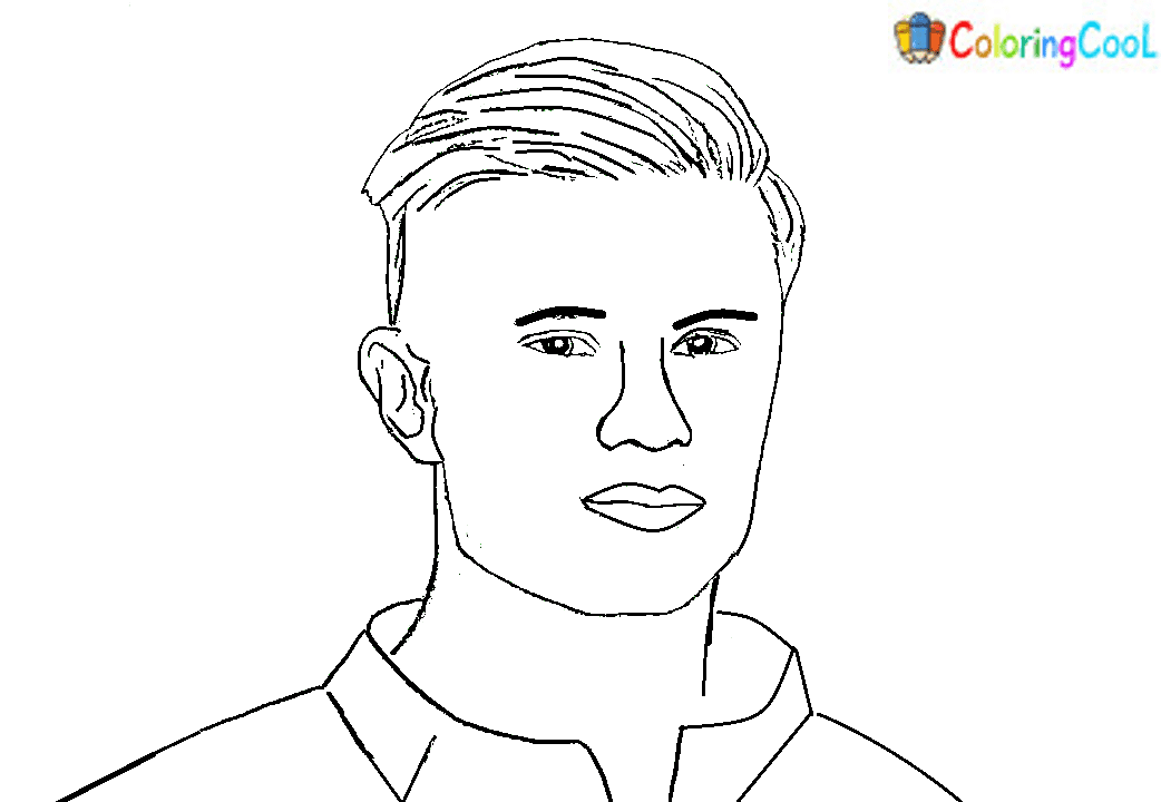 Erling Haaland Picture Coloring Page
