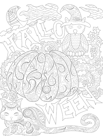 Halloween Adult Coloring