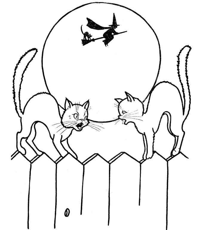 Halloween Cat Printable Coloring Page
