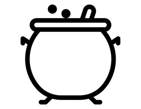 Halloween Cauldron Image For Kids Coloring Page