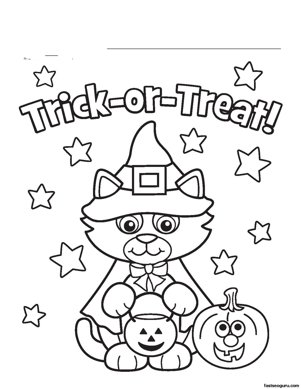 Halloween Costume Cute For Kids Coloring Page