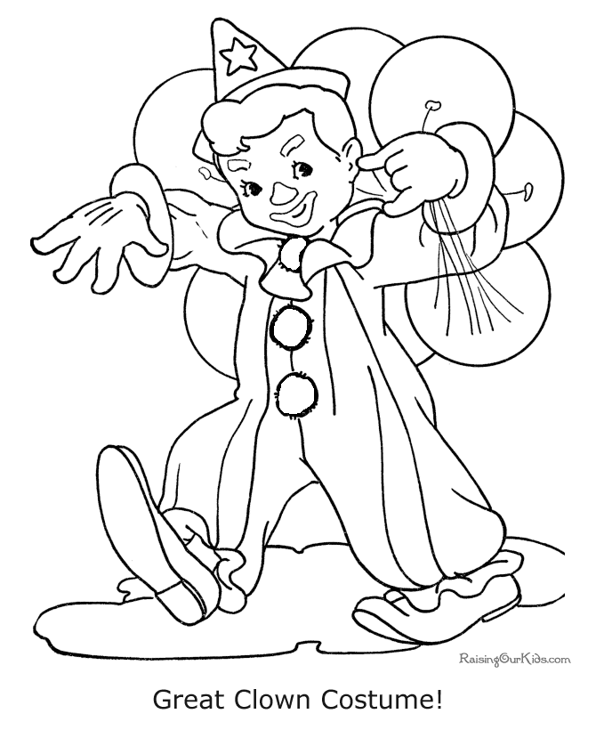 Halloween Costume Drawing Coloring Page