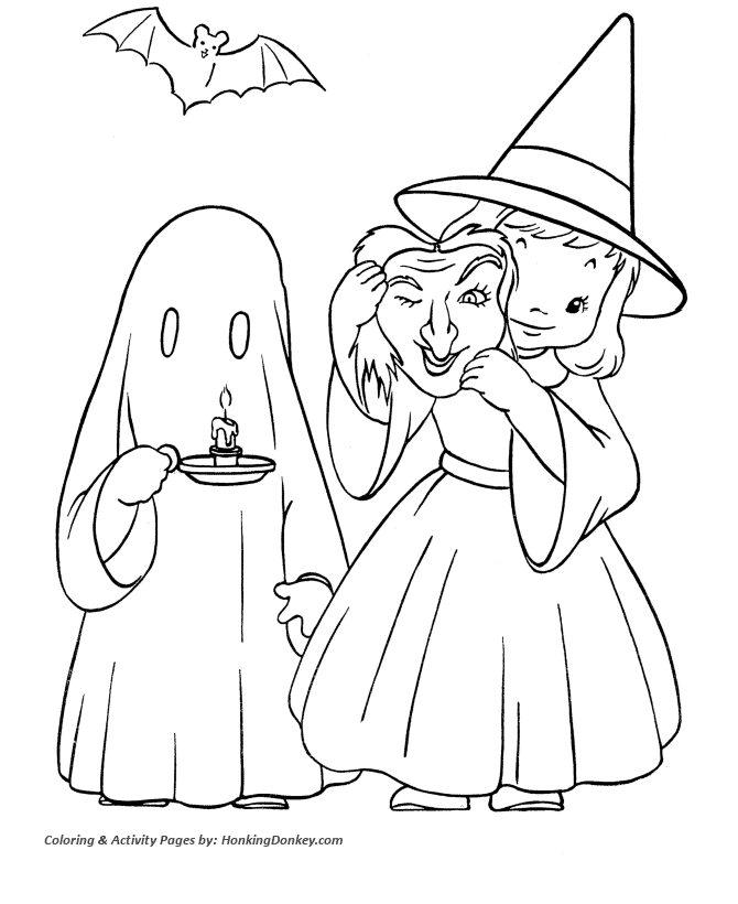 Halloween Costume Image For Children Coloring Page