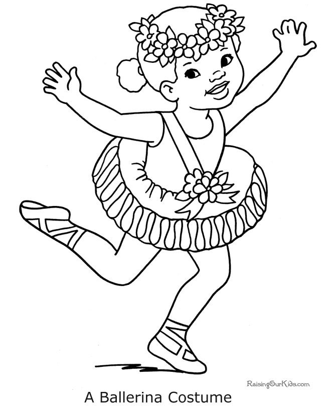 Halloween Costume Printable Sweet Coloring Page