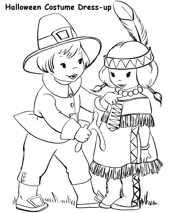 Halloween Costume Sweet For Kids Image Coloring Page