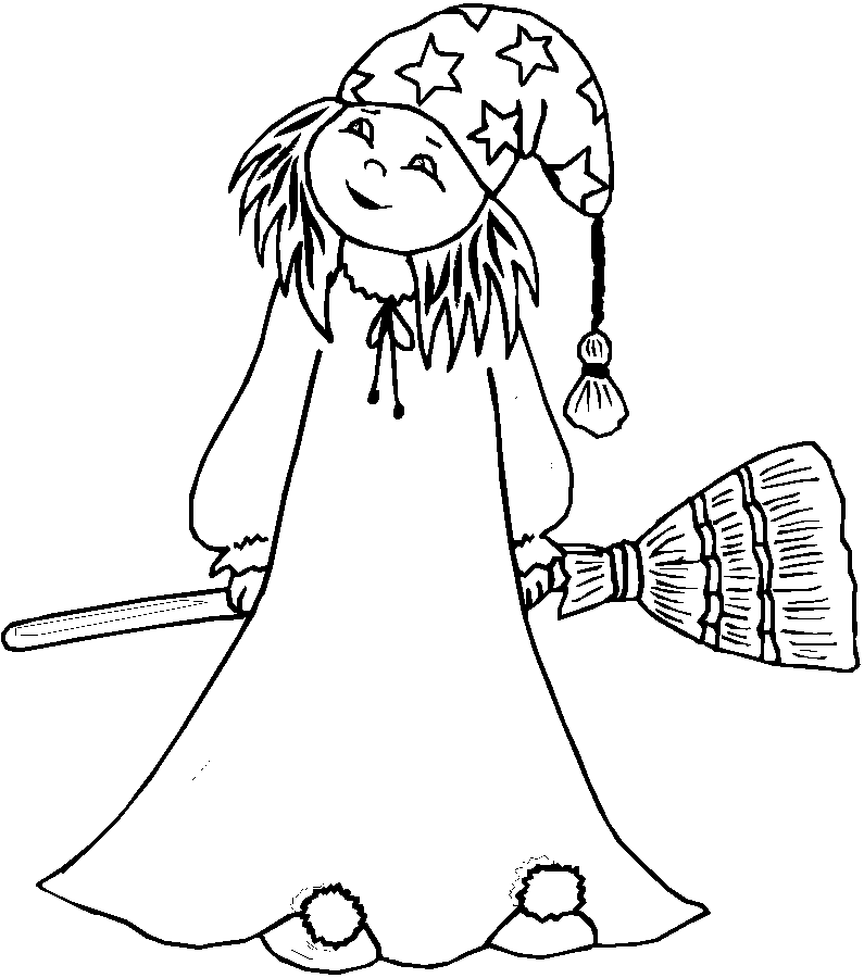 Halloween Costume Sweet Picture For Children Coloring Page