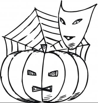 Halloween Drawing For Kids Coloring Page