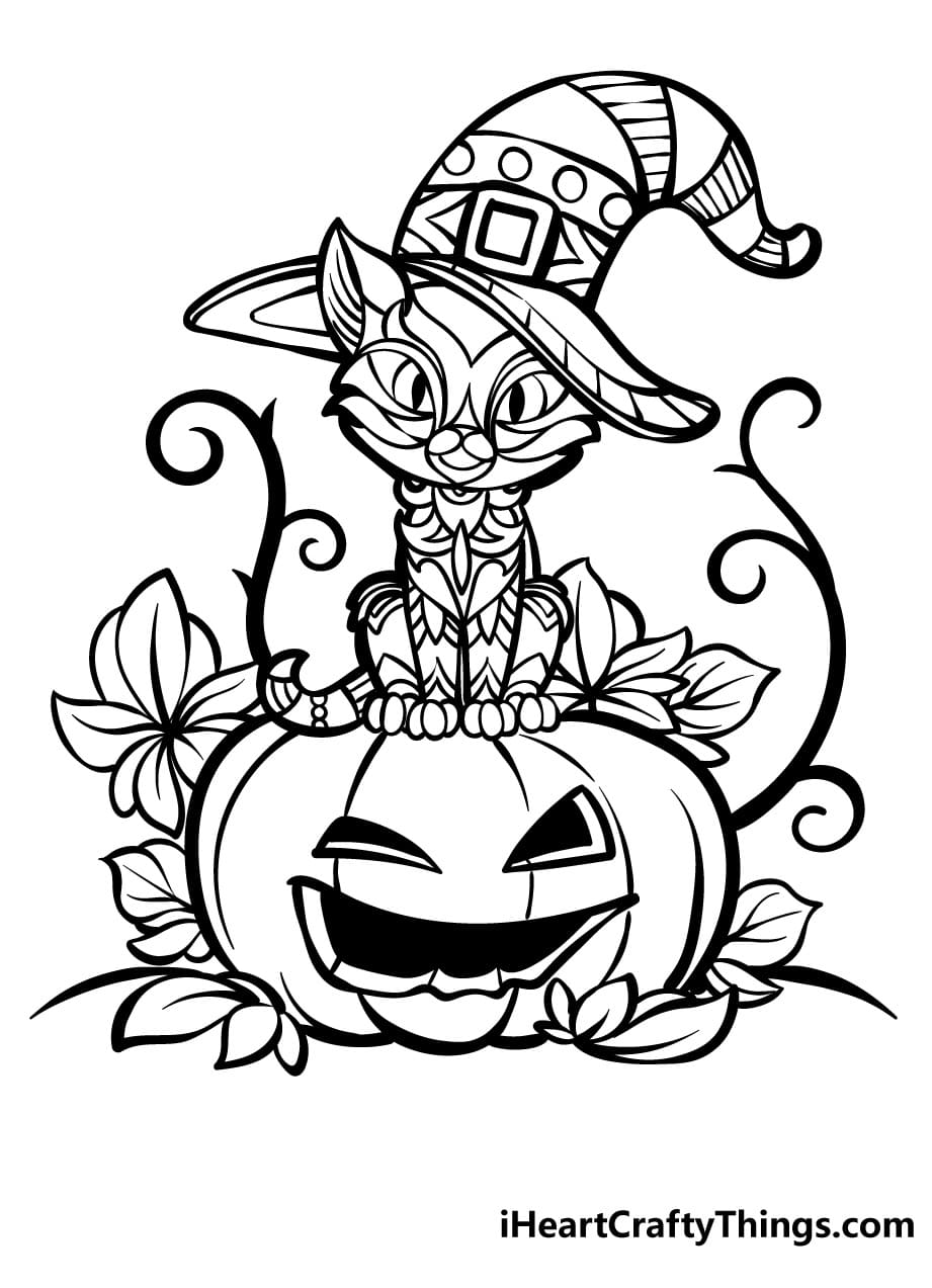 Halloween Drawing Image Coloring Page