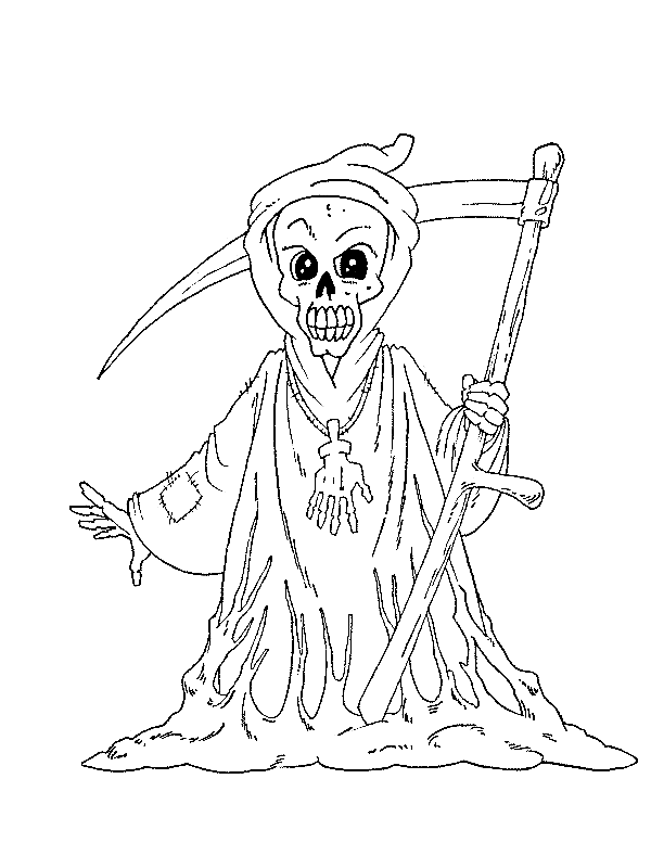 Halloween Funny Image For Kids Coloring Page