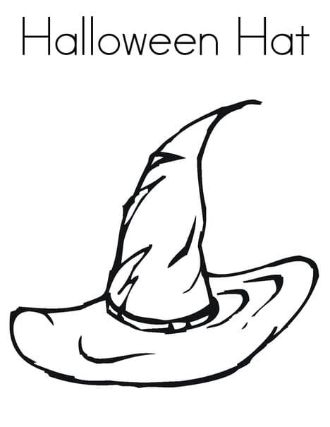 Halloween Hat Drawing Coloring Page