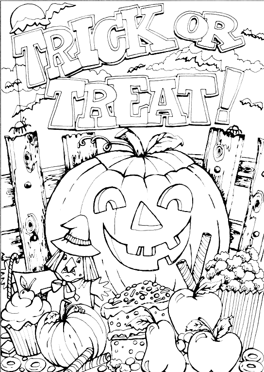 Halloween Lovely For Children Coloring Page
