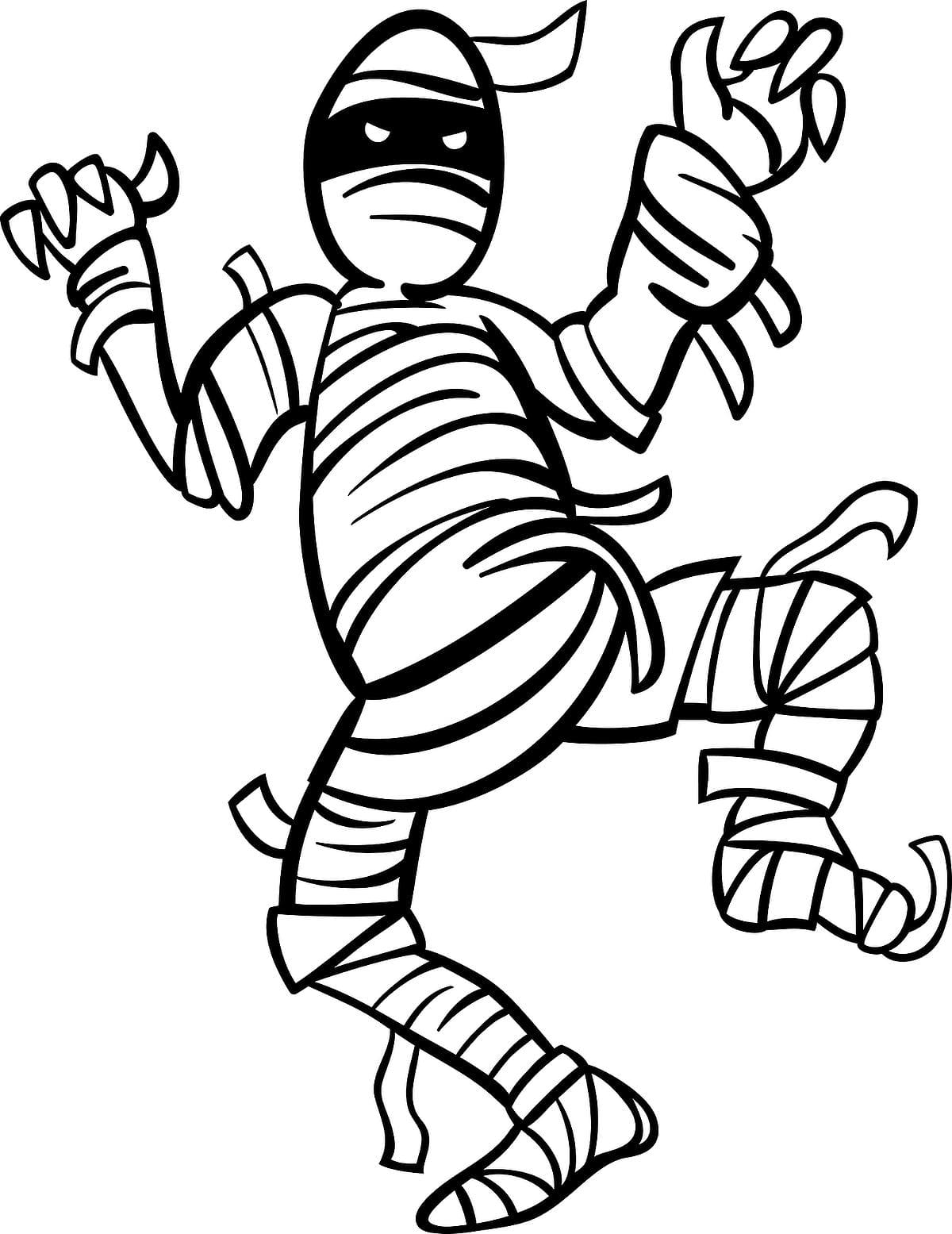Halloween Monster Funny Image For Kids Coloring Page