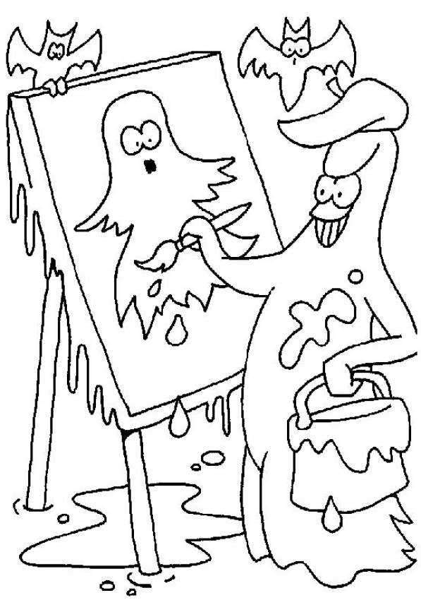 Halloween Sheets Coloring Page
