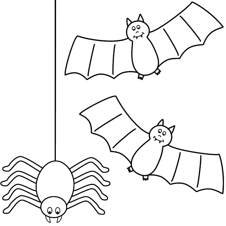 Halloween Spider And Bat