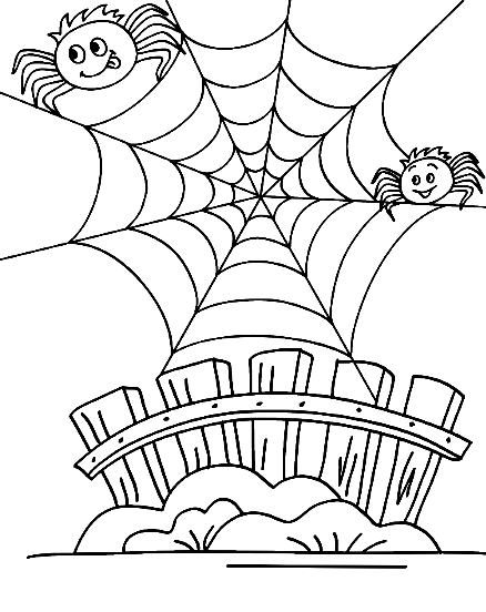 Halloween Spider Great Coloring Page