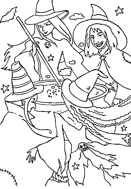 Halloween Sweet For Children Coloring Page