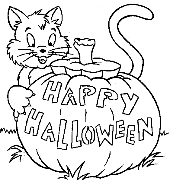 Halloween Sweet Picture Coloring Page