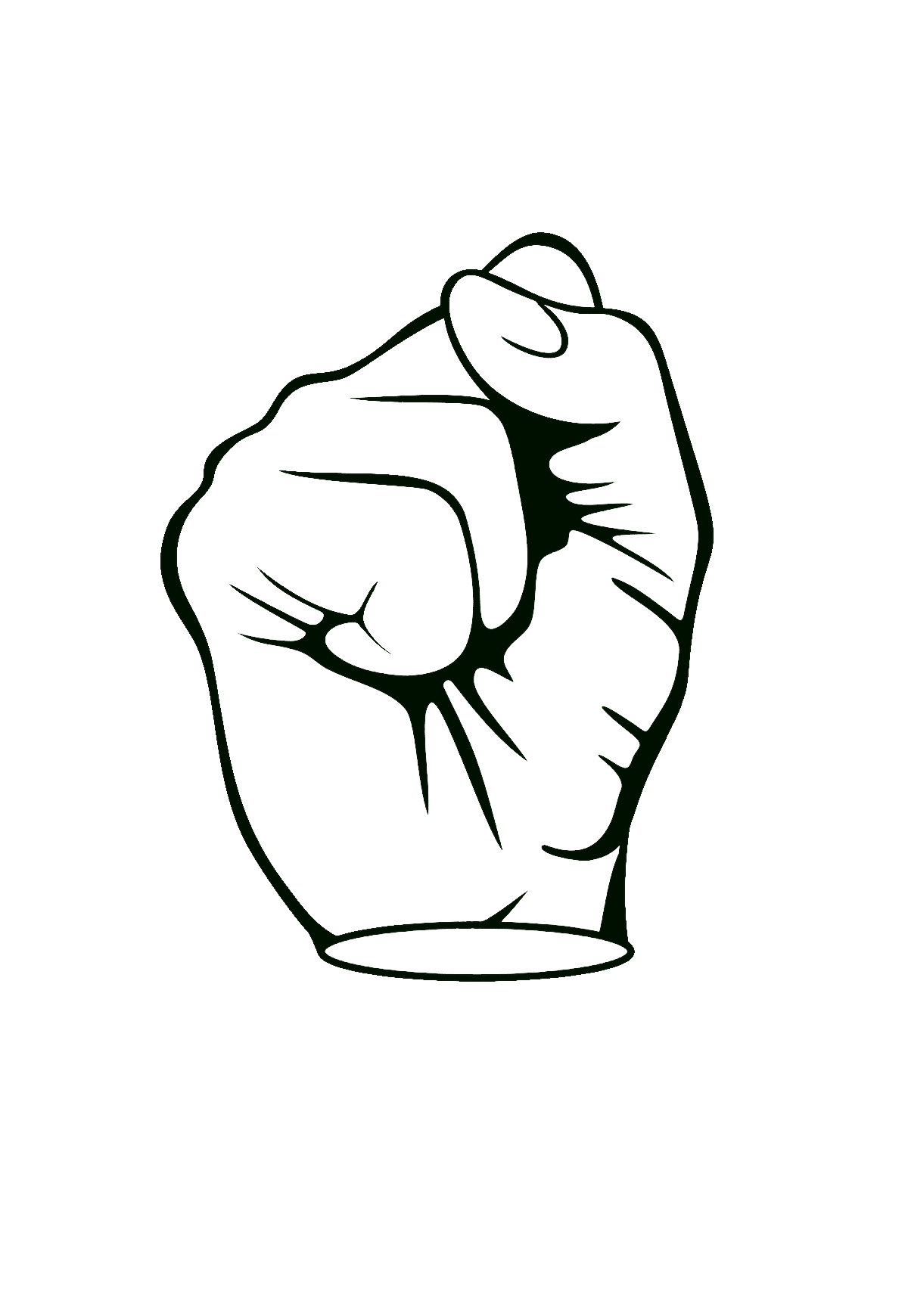 Hand Clenching Fist Clipart