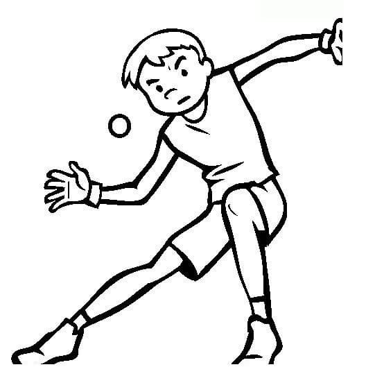 Handball Cute Coloring Page