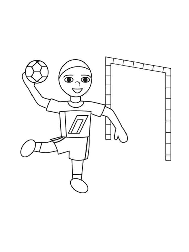 Handball Sweet Picture Coloring Page