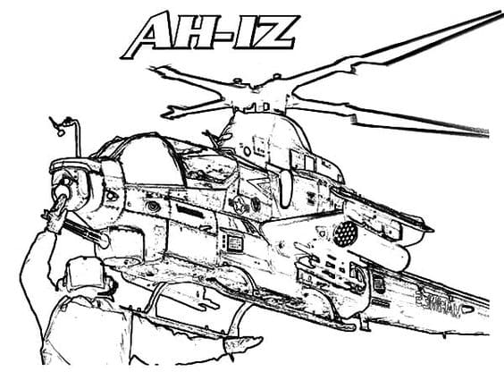 Helicopter AH Free Printable