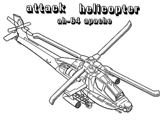 Helicopter Apache AH 64 Image For Kids