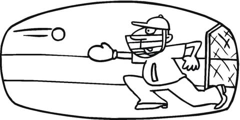 Hockey Goalkeeper Coloring Page