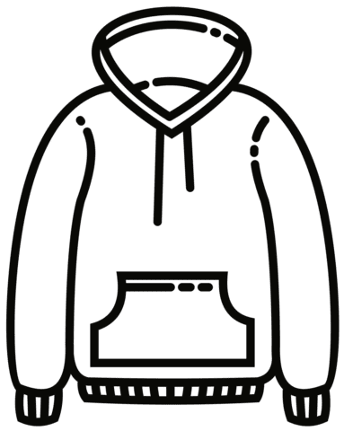 Hoodie For Children Coloring Page