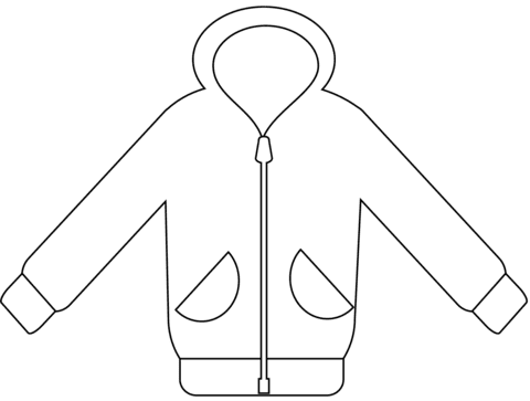 Hoodie For Kids Coloring Page