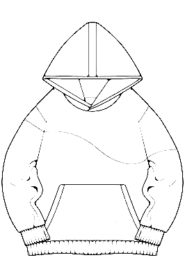 Hoodie Image For Children Coloring Page