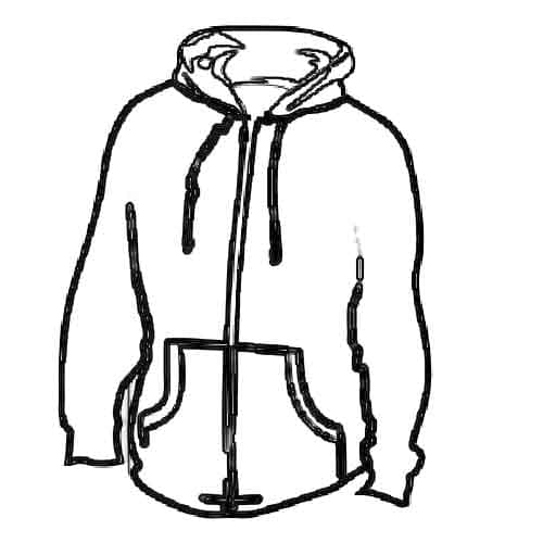 Hoodie Picture Coloring Page