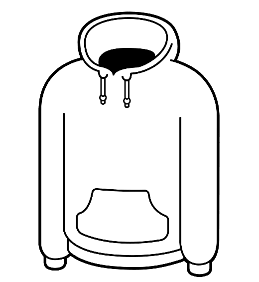 Hoodie Sweet To Download Coloring Page