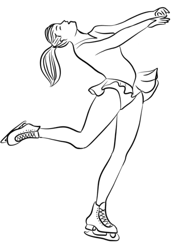 Ice Skating Performance Coloring Page