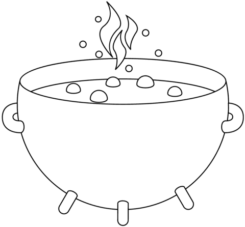 Image Of Cauldron Coloring Page
