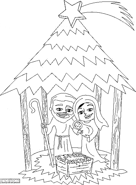Image Of Christmas Coloring Page