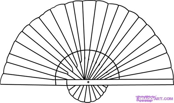 Image Of Fan Drawing Coloring Page