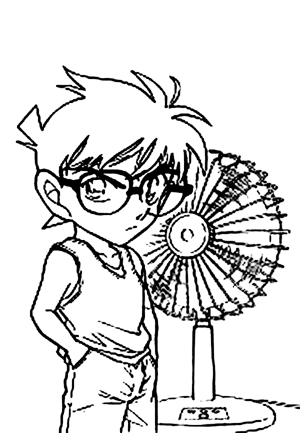 Image Of Fan Coloring Page