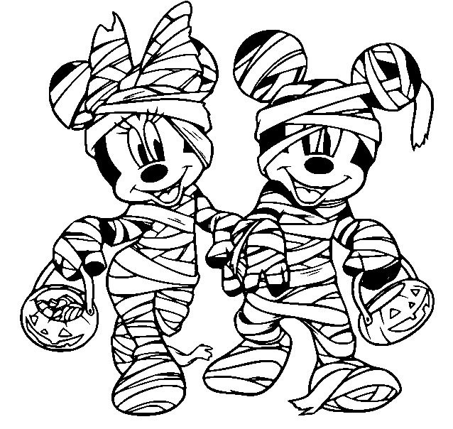 Image Of Halloween Disney Cute Coloring Page
