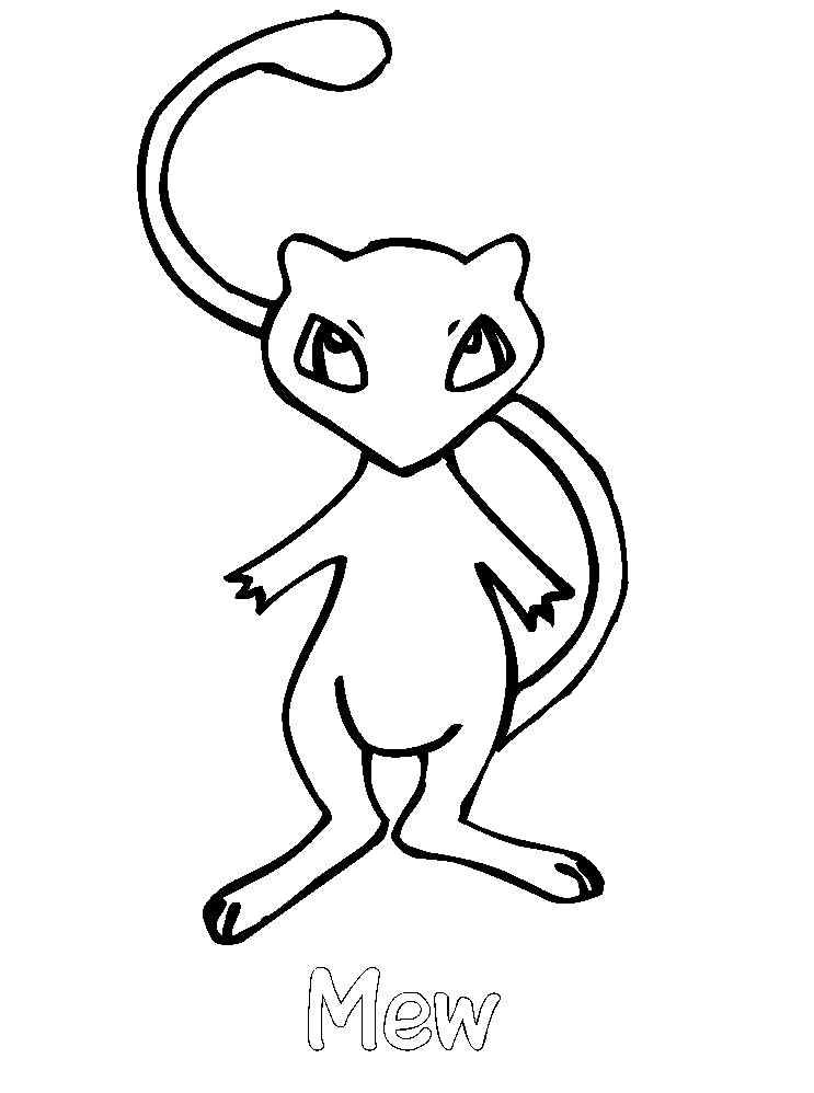 Image Of Mewtwo Sweet Coloring Page