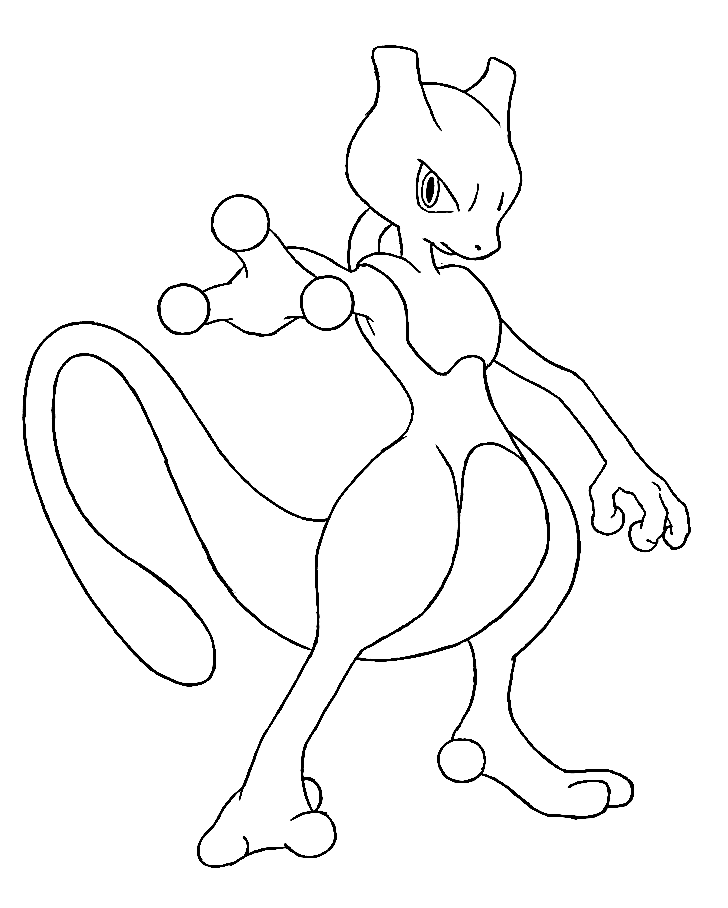 Image Of Mewtwo Coloring Page